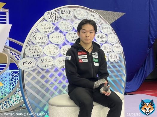 男子シングル #鍵山優真 選手  「久しぶりの試合で2分50秒を無事に滑り切る一つの課題はクリアできました。会場の皆さんの手拍子と一緒に、最後まで演技ができて良かったです。」 #全日本フィギュア #フィギュアスケート #FigureSkating