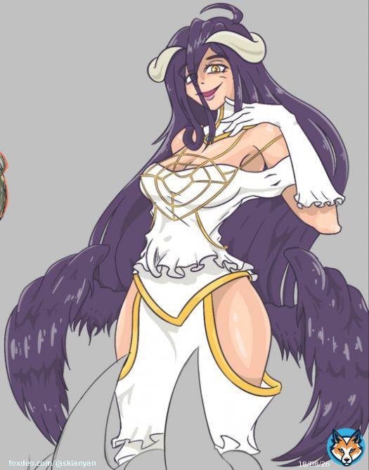 Albedo. the theme this week was 'girls with horns' #Overlord #Albedo #オーバーロード #アルベド