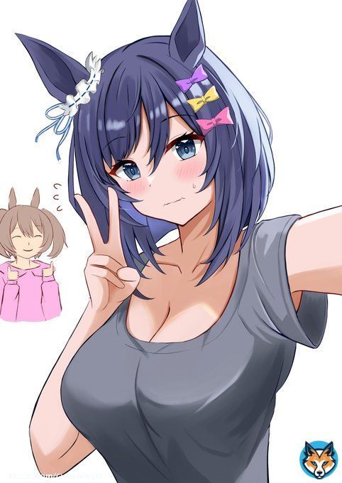 #ウマ娘 #エイシンフラッシュ ファルコンさん直伝 「こ、こんな感じでしょうか....」