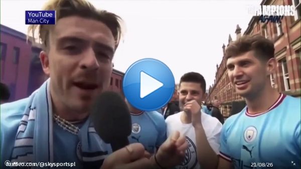 Throwback to Jack Grealish stealing the show at Man City's parade last year