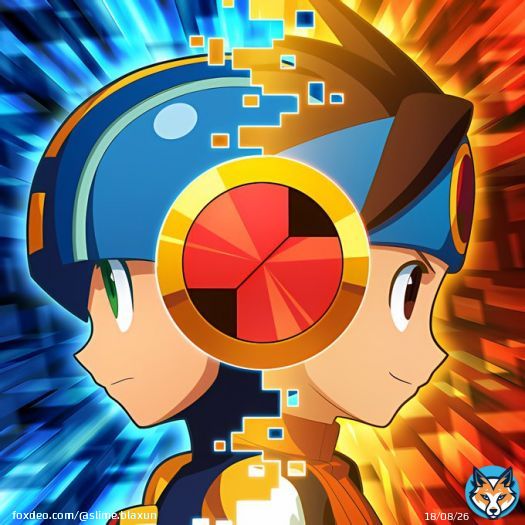 Another AI upscale taken from the legacy collection page.  #megamanbattlenetwork #ロックマンエグゼ  #ロックマン #rockmanexe #battlechips #megaman #rockman