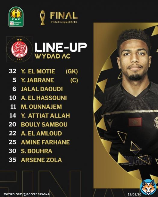 Remember the names   The starting XI of @WACofficiel and @AlAhly. Who&rsquo;ll write history today?   #TotalEnergiesCAFCL #WACASC #CAFCHAMPIONSLEAGUEFINAL  #CAFCLFINAL