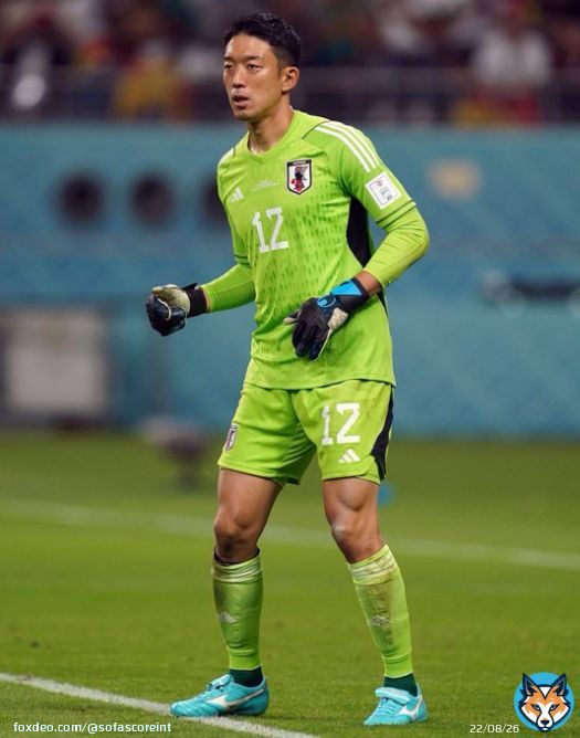 | FOCUS  Shuichi Gonda v Germany:   8 saves  4 saved shots from inside the box  3 clearances  2 punches  46 touches  23/33 accurate passes  7.9 Sofascore rating  Despite committing the penalty, he's our Player of the Match!   #GERJPN #Qatar2022 #FIFAFAWorldCup