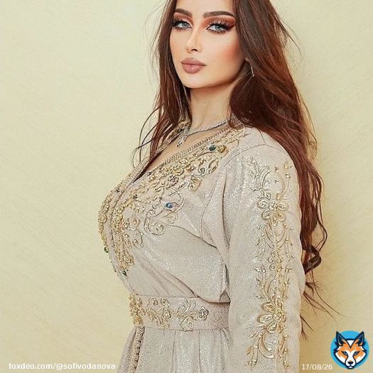 One of our traditional dresses \u2728  رمضان كريم    #ramadankareem  #kaftan  #traditionaldress  #kaftandress  #algeriantraditions  #uaefashion  #redhairgirl  #moroccanstyle
