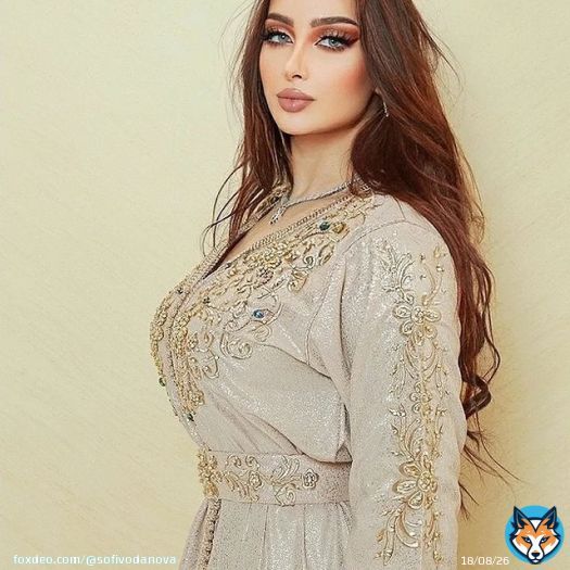 One of our traditional dresses \u2728  رمضان كريم    #ramadankareem  #kaftan  #traditionaldress  #kaftandress  #algeriantraditions  #uaefashion  #redhairgirl  #moroccanstyle