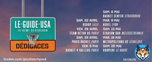 Jeudi: sortie du tout nouveau &laquo;&nbsp;Guide USA&nbsp;&raquo; = c&rsquo;est reparti pour une tourn&eacute;e de d&eacute;dicaces ! Let&rsquo;s goooooo! #LeGuideUSA #NBAExtra