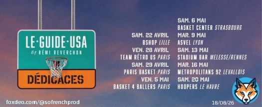 Jeudi: sortie du tout nouveau &laquo;&nbsp;Guide USA&nbsp;&raquo; = c&rsquo;est reparti pour une tourn&eacute;e de d&eacute;dicaces ! Let&rsquo;s goooooo! #LeGuideUSA #NBAExtra
