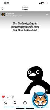 Never forget the post by @binance on Instagram! #noot to the moon