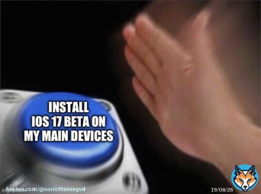 Apple: only install iOS 17 beta on testing devices Me: