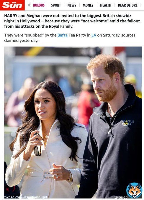 &ldquo;The US team was reminded that Harry&rsquo;s arch-nemesis, his brother #PrinceWilliam, is president of #BAFTA.  &ldquo;So for them to roll out the red carpet to Harry and his wife would be like setting off a nuclear bomb. It&rsquo;s a #NoGO.   #BAFTA #Spare