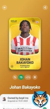 Gakpo & Madueke already left. The stage is yours. Welcome Johan Bakayoko. #sorare #u23