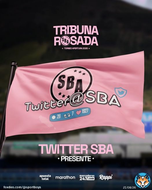 ¡Vendimos nuestra ta banderola! Agradecemos a Twitter SBA por alentarnos en nuestra Tribuna Rosada. Compra tus entradas virtuales, Tribuna Rosada VIP y banderolas en  #VamosBoysTodaLaVida