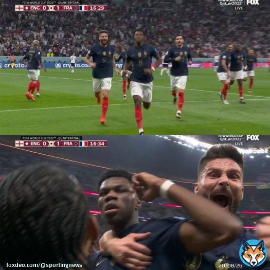 FRANCE GOES UP 1-0 ON ENGLAND   #FIFAWorldCup