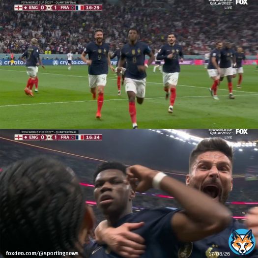 FRANCE GOES UP 1-0 ON ENGLAND   #FIFAWorldCup