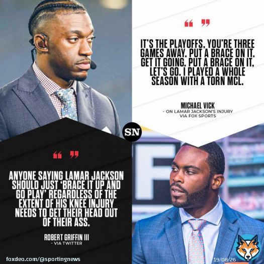 Michael Vick and RG3 offer up their thoughts on Lamar Jackson's injury
