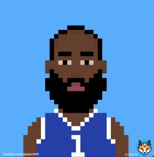 NBA Pixel Stars   James Harden   1/1   0.05 $eth  #nft #NFTGame #NFTProject #NBA&nbsp; #NBAextra #Sixers #pixelart