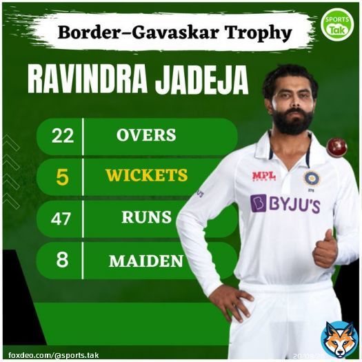 What a comeback for Sir Jadeja!  @imjadeja @BCCI @CricketAus  #RavindraJadeja #jaddu #Jadeja #BorderGavaskarTrophy2023 #BGT2023  #IndvsAusOnSportsTak #BGTonSportsTak #INDvsAUS #SportsTak