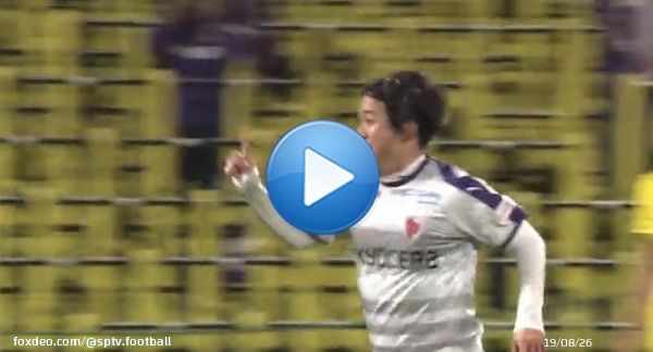 【ファーストゴール】#京都サンガFC #荒木大吾 がボールを奪い最後は #大前元紀 の美麗シュート \ud83d\udfe3 \u2728  #ルヴァンカップ \ud83c\udfc6 グループステージ第 6️⃣節   \ud83c\udd9a柏&times;京都  \ud83d\udcfaJ SPORTS4／スカチャン7  この試合のご視聴はこちらから \ud83d\udc47   @REYSOL_Official @sangafc