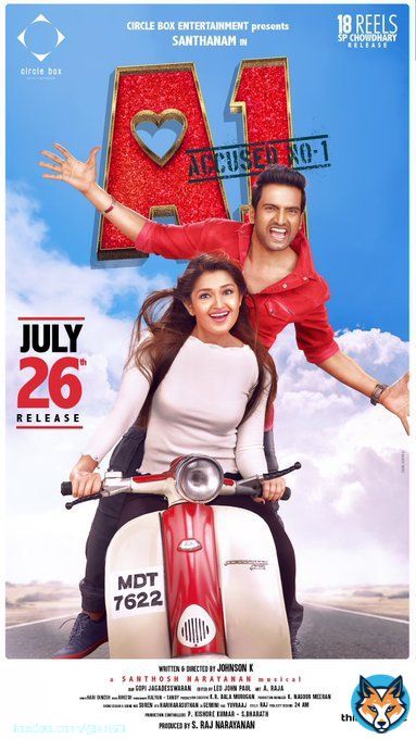 #AccusedNo1 @iamsanthanam new film after the hit #DhillukuDhuddu2  is back with a comedy entertainer. Release date - July 26. @rajnarayanan11 @taraalisha01 @TaraAlishaBerry @Music_Santhosh @proyuvraaj  #A1from26thjuly