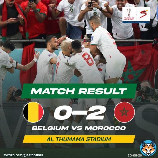 Hakim Ziyech leads Morocco to a 2-0 win over Belgium