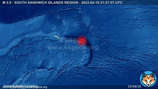 #earthquake M 5.9 - SOUTH SANDWICH ISLANDS REGION - 2023-02-18 21:27:57 UTC