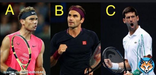 Of The Big Three who is the your favourite? And who is the Greatest? A , B or C  #ATP #Tennis #wimbledon #frenchopen #AusOpen #UsOpen