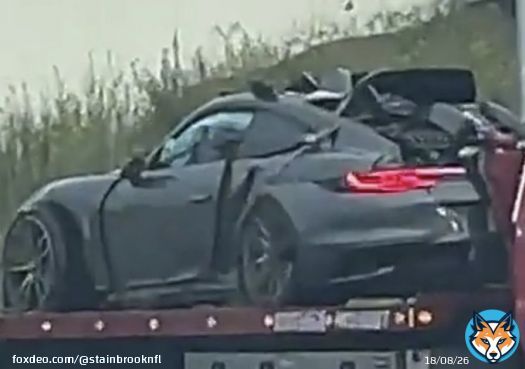 Another look at the damage to the car of #Browns DE Myles Garrett:
