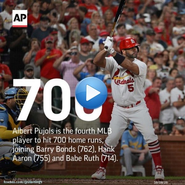 HE DID IT  HOME RUN NUMBER 700   ALBERT PUJOLS MAKES HISTORY