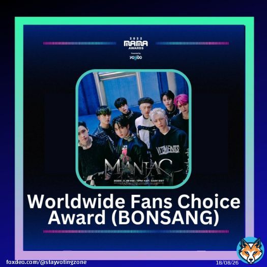 Congratulations to @Stray_Kids for winning 'Worldwide Fan's Choice' (Bonsang) and Yogibo Chill Artist at the 2022 MAMA Awards!   MANIAC ONES HAVE ARRIVED #StrayKidsAt2022MAMA #スキズMAMA大阪上陸 #스트레이키즈_2022MAMA