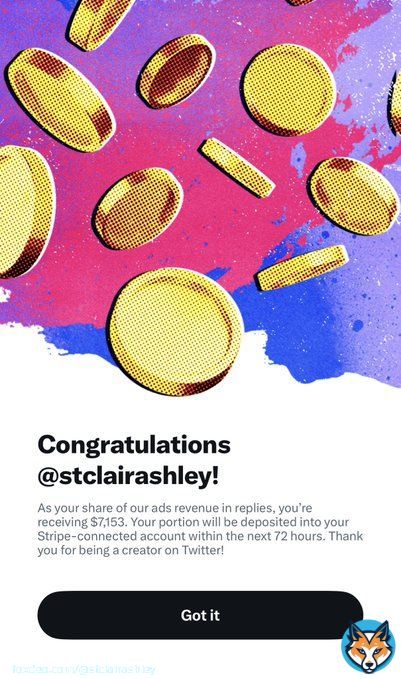 FULL TRANSPARENCY  Minutes after Twitter announced ad revenue payouts, I received this saying I&rsquo;ll be paid $7,153  For reference, I had 328 million tweet impressions in the last 28 days  These are awesome payout numbers & I encourage every single creator to share their content&hellip;&nbsp;Show more