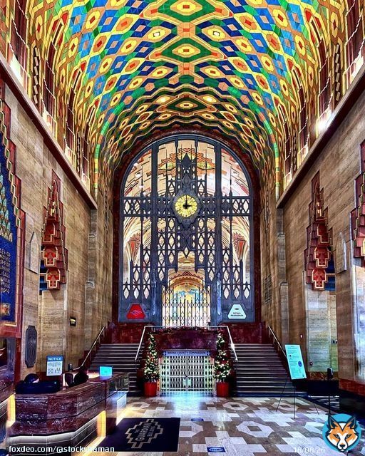 The fabulous Guardian Building lobby in Detroit, MI  500 Griswold St, Detroit, MI 48226 Architect Wirt C. Rowland  Art  Deco / Mayan Revival   Built in 1928