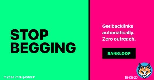 stop begging for backlinks. stop paying agencies $5k/mo. stop pretending spam links still work. rankloop builds contextual links that actually belong — automatically. zero outreach. real relevance.Stop paying agencies.From rankloop.io