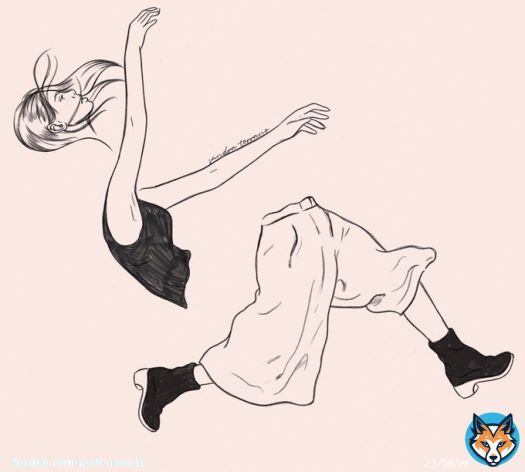a veces mi &uacute;nica forma de saber expresar c&oacute;mo me siento es esta.   #sandratorrano #ilustracion #feelings  #Falling #illustrationart #drawing #Procreate