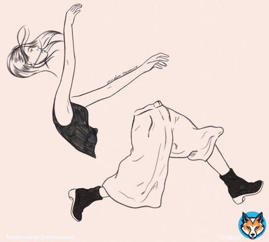 a veces mi &uacute;nica forma de saber expresar c&oacute;mo me siento es esta.   #sandratorrano #ilustracion #feelings  #Falling #illustrationart #drawing #Procreate