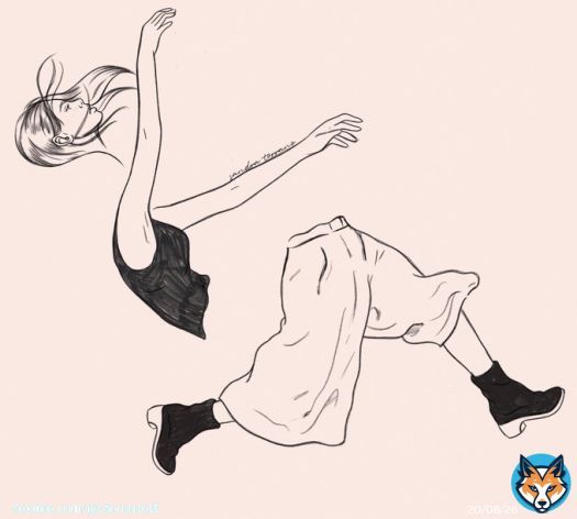 a veces mi &uacute;nica forma de saber expresar c&oacute;mo me siento es esta.   #sandratorrano #ilustracion #feelings  #Falling #illustrationart #drawing #Procreate