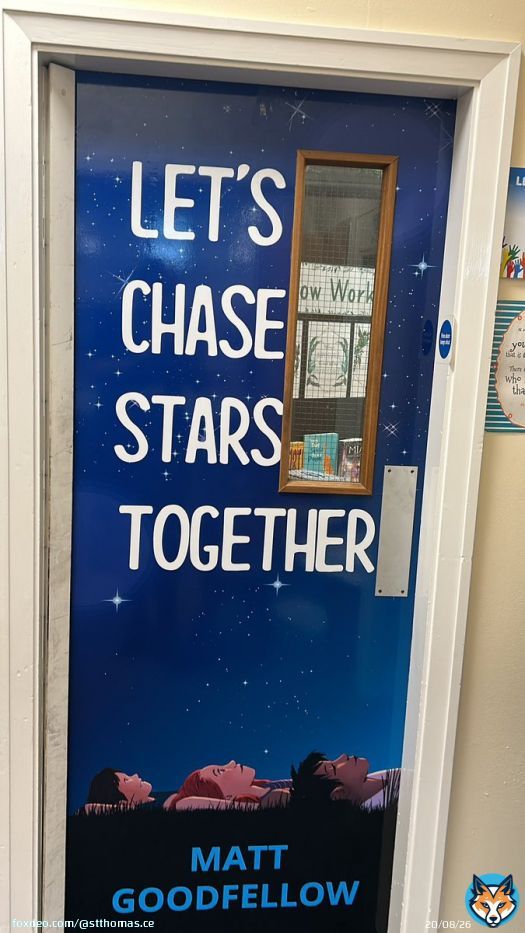Last year&rsquo;s Y6 class voted to have their favourite poetry anthology on the door. It looks amazing! @EarlyTrain