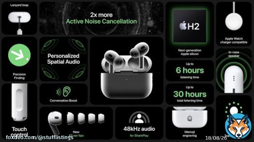 AirPods Pro 2 summary ($249) #AppleEvent #airpodspro2