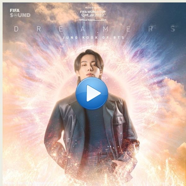 .@BTS_twt #JungKook เตรียมปล่อย &lsquo;Dreamers&rsquo; official soundtrack ประกอบการแข่งขันฟุตบอลโลก FIFA World Cup Qatar ประจำปี 2022 ในวันพรุ่งนี้อาทิตย์ที่ 20 พ.ย. เวลา 12:00 น. (ไทย)  โดยมิวสิกวิดีโอจะถูกปล่อยในวันอังคารที่ 22 พ.ย. ทาง   #Dreamers2022 #FIFAWorldCup