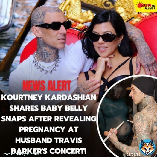 Kourtney Kardashian announced her pregnancy at Travis Barker's concert, sharing intimate photos of her baby bump. She is excited to embrace motherhood again, alongside Travis, who is also a proud parent #KourtneyKardashian #TravisBaker #Kardashians ##parenthood #TrendingNews