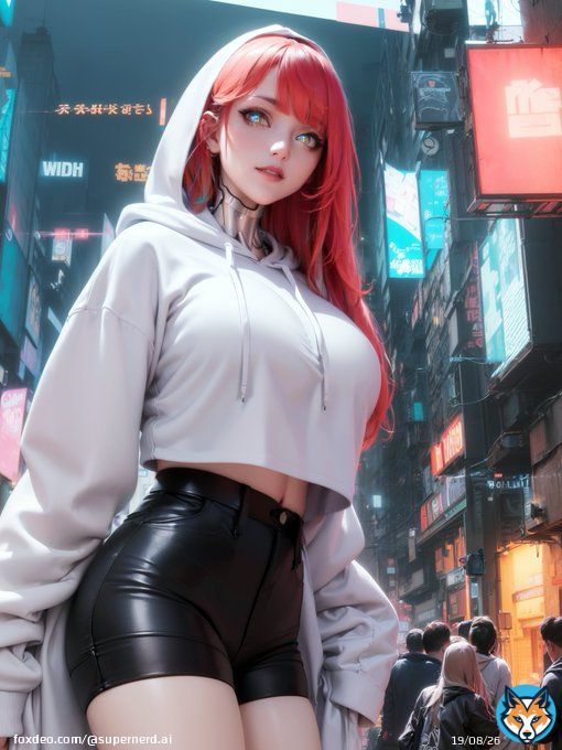How about mixing cyberpunk theme and casual outfit?  #stablediffusion #stablediffusionart  #waifudiffusion  #AIイラスト #AIart #AIArtwork