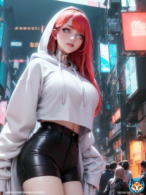 How about mixing cyberpunk theme and casual outfit?  #stablediffusion #stablediffusionart  #waifudiffusion  #AIイラスト #AIart #AIArtwork