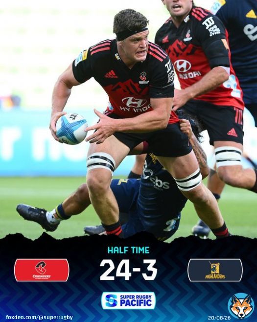 All class from the 'Saders so far.  #SuperRugbyPacific #CRUvHIG