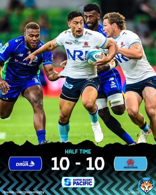 All tied up!   #SuperRugbyPacific #DRUvWAR