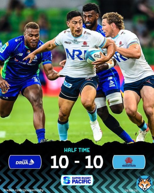 All tied up!   #SuperRugbyPacific #DRUvWAR