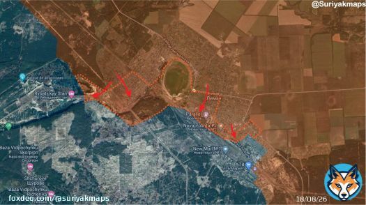 Current situation at Lyman/Лиман where #Russian troops took control over most of the city. #UkrainianArmy still present at the southern part of the locality, around the railway. Map: [  ]