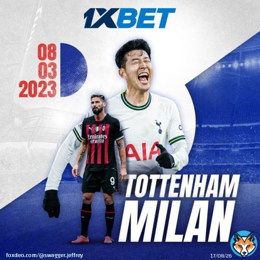 Champions League in full action: Tottenham vs AC Milan  London will have an equally impressive battle wit AC Milan. The first leg at the San Siro ended with the Rossoneri dominating the field.  Don't miss the juicy odds from 1xBet:  Promo code: jeffrrey1xb