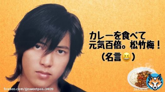 今日は #カレーの日 とのことなので 昔の山Ｐの日記からこちらを  『（今日は朝早くから働いていて眠い。） しかし昨日久々にカレー食ったから元気百倍。松竹梅！（笑）』  あは\u2661 可愛いなぁ\u2661 私も今夜はカレーを食べて元気百倍、松竹梅！になろう  #山下智久