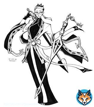 Day 05: Blade #inktober2020  Tatiana from #NoStraightRoads in a lovely outfit~ Made a couple mistakes so did a little editing magic.   #Inktober #inktober2020day5 #INK #NSR #drawtober #draw #art