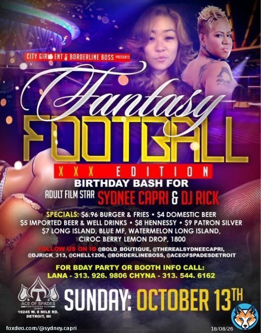 Ace of Spades Detroit is where you wanna be this Sunday Oct. 13th#birthday#fantasyfootbal#meetngreet#live#turnup