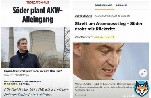 S&ouml;der wollte nach Fukushima zur&uuml;ck treten, wenn 2023 noch ein AKW in Deutschland l&auml;uft. Ein Populist der &uuml;belsten Sorte und ma&szlig;geblich verantwortlich f&uuml;r den Boykott der Energiewende.